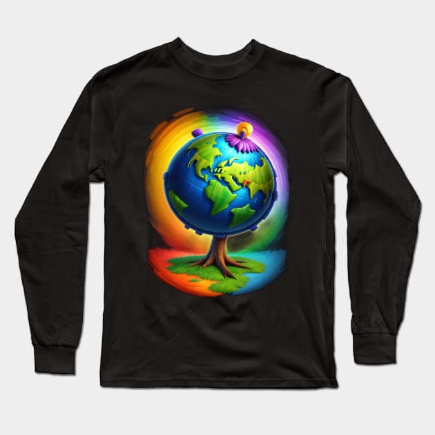 Earth Day Celebration Long Sleeve T-Shirt by Hunter_c4 "Click here to uncover more designs"